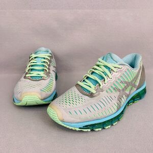 Asics Gel Quantum 360 Knit Women’s 9.5 Gray Green Blue Running Training Shoes